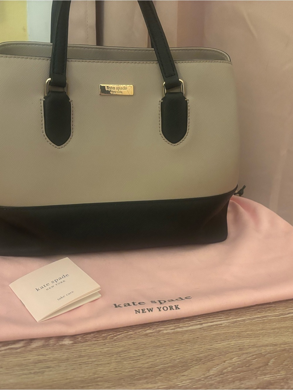 kate spade Two-Tone Cream and Black Satchel